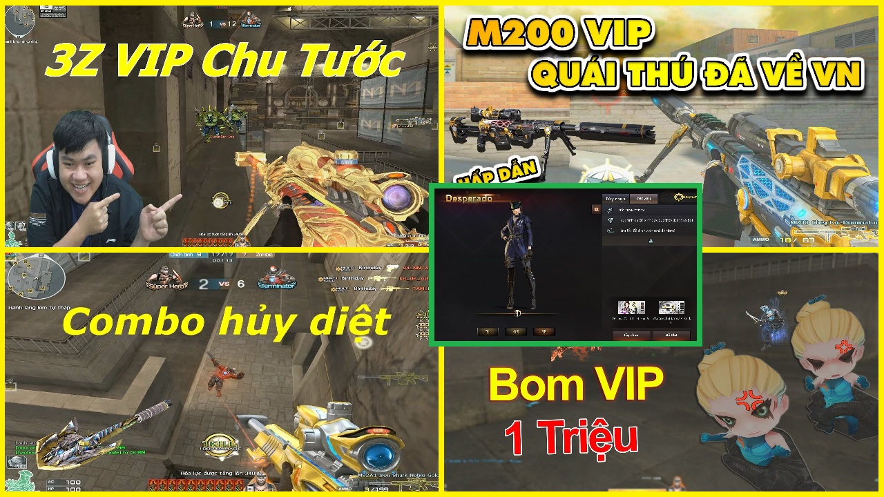 M200 VIP | 3Z Chu Tước | 3Z Iron N.G | Bom CT | NV Định Vị Zombie | Ngọc Trinh